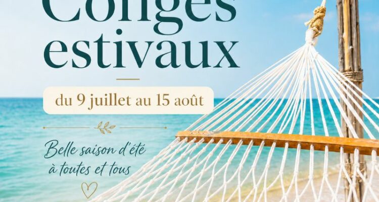 Le cabinet est en vacances